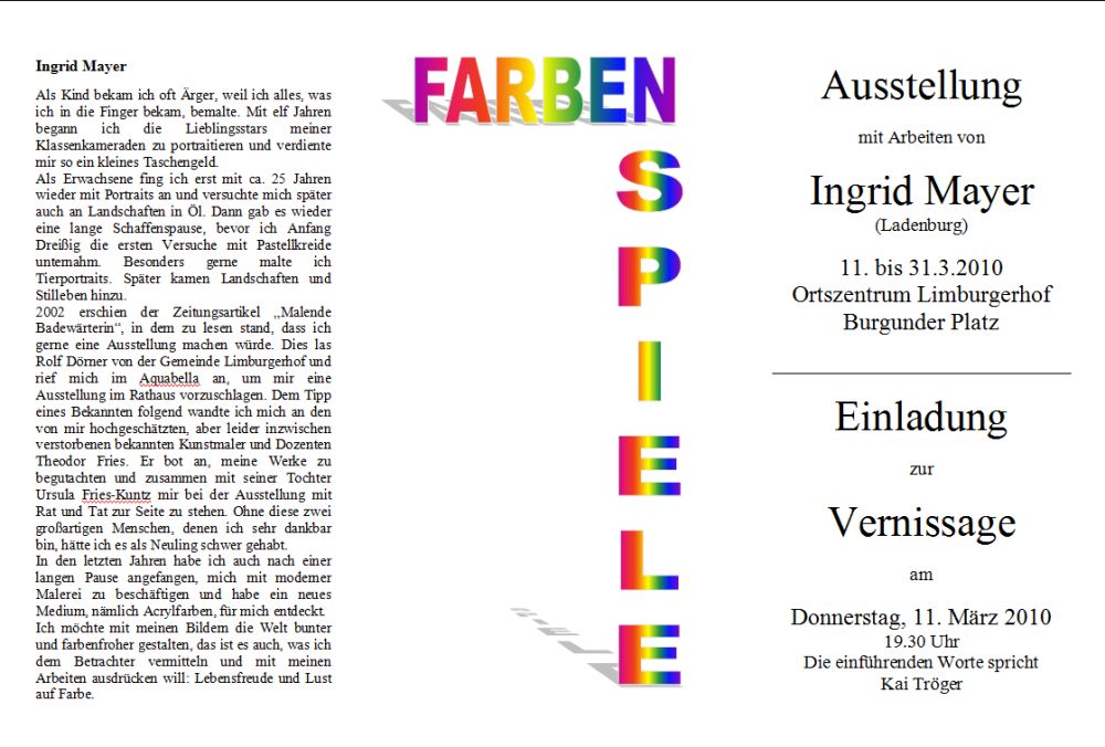 Vernissage im Limburgerhof
